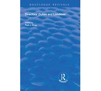 Directors' Duties and Liabilities (Routledge Revivals)