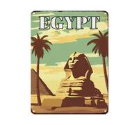 direfly Ancient Egypt Pyramids Sphinx Tin Sign Vintage Metal Tin Sign Travel Scenery Poster Gifts Signs Decor for Cafe Home Bedroom Club Bar Office Poster Wall Art Decor 8"x12"