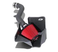 Direnza Air Intake Induction Upgrade Kit Compatible with Ford Fiesta MK7 Zetec S 1.0 Ecoboost 2011-2015 Alloy Aluminium Performance Cold Intake Pipe Including Black Heat Shield Clamps Red Mesh Filter