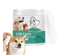 Dirfuny Dog Ear Wipes - 50pcs Finger Pads | Stop Itching - Remove Dirt, Wax & Clean Dirty Ears Easily | Dog Ear Cleaning Finger Wipes For Easy Cleaning Of Dogs Ears