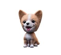 Dirfuny Nodding Dog Doll Ornament - Cute Bobble Head Puppy for Car Dashboard, Home, and Desk Decoration