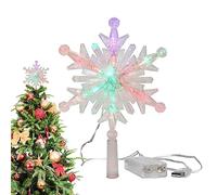Dirfuny Snowflake Topper For Tree - Rechargeable Decorative Tree Topper with Diversed Lighting Modes | Snowflakes Decor for Tree Toppers Decorations, Tree Topper Lighted
