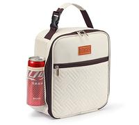 DIRGEE Lunch Bag for Women Insulated Lunch Bag For Men Adults Small Lunch Bag for Office Work - Leakproof Freezable Cooler Bag Reusable Portable Lunch Box (White)