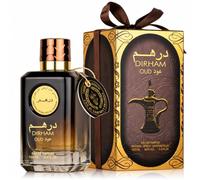 Dirham Eau De Parfum - Luxury Long Lasting Arabic Fragrance for Men & Women | Elegant Designer Bottle | Everyday Wear, Special Occasion, Gift Idea (Dirham Oud)