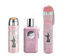 Dirham Wardi Eau De Perfume - Long Lasting Unisex Perfume Arabian Oud Body Spray - Deodorant Perfumed Air Freshener Luxury Arabian Fragrance Spray Gift for Men & Women 100ml (Bundle Set)