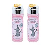 Dirham Wardi Parfum | Pack of 2 Dirham Wardi Unisex deodorant Body Spray 200ml | Rose, Oud and Bergamot Arabian Fragrance | Dirham Wardi Unisex Body Spray Perfume Made in Uae by Sapphire’s choice