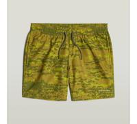 G-STAR Men's Dirik Graphic Swim Shorts Swim Trunks, Bright Chartreuse Shadow Camo D26205-c331-h186, XXL