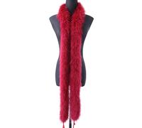 DIRKES 2 Meter/pcs Fluffy Turkey Feather Boa 50g Thickness Natural Marabou Feather Trims Scarf for Clothing Decoration Shawl