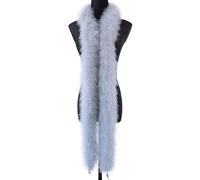 DIRKES 2 Meter/pcs Fluffy Turkey Feather Boa 50g Thickness Natural Marabou Feather Trims Scarf for Clothing Decoration Shawl