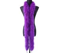 DIRKES 2 Meter/pcs Fluffy Turkey Feather Boa 50g Thickness Natural Marabou Feather Trims Scarf for Clothing Decoration Shawl