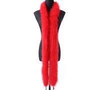 DIRKES 2 Meter/pcs Fluffy Turkey Feather Boa 50g Thickness Natural Marabou Feather Trims Scarf for Clothing Decoration Shawl