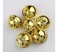 DIRKES 25/30/35/40/50mm Jingle Bell Gold/Silver Christmas Tree Pendant Ornaments Decorations DIY Handmade Crafts Accessories