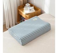 DIRKES Soft Cotton Latex Pillow Case Cover Solid Color Plaid Sleeping Pillowcase for Memory Foam Pillow Latex Pillow 30x50CM/40x60CM