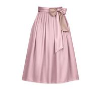 Dirndl Apron 70 cm Skirt Length Pink Women's Apron for Dirndl Green German Dirndl Dress Comfortable Easy Care Plain (Pink, S)