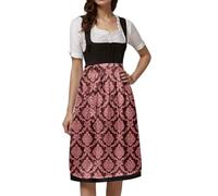 Dirndl Apron Long with Bow Simple Modern Costume Apron | Dirndl Apron Women's Elegant with Patterned Comfortable Without Lace Dirndl Aprons Single for Beer Festival Oktoberfest