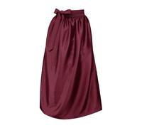 Dirndl Apron Women's Long Large Sizes Modern Without Lace Dirndl Aprons | Dirndl Apron Elegant Single with Bow Shiny Apron Shiny Costume Apron for Beer Festival Oktoberfest Carnival
