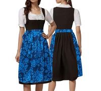 Dirndl Apron Women's Midi Knee-Length Large Sizes Modern Dirndl Aprons | Dirndl apron women's elegant simple with bow without lace costume apron for Oktoberfest and Bavarian