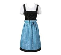 Dirndl Black Pink Traditional Dresses Modern Long Dirndl Set 3-Piece Short Sleeves Traditional Costume Elegant Retro Costume Skirt Traditional Cosplay Oktoberfest Dress Stylish Lace Apron Party