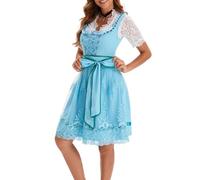 Dirndl Blouse Women's Costume Festival Beer Women Dirndl 3 Costumes Dress Women's Dress Costume Jeans Girls Vintage Halloween Cosplay Clothing, sky blue, 5XL