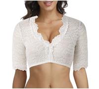 Dirndl Blouse Women's Lace, Dirndl Blouse, Elegant Lace Dirndl Blouse for Women for Oktoberfest - Black Blouse with Seductive Design
