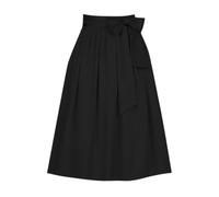 Dirndl Blouse Women's Oktoberfest Skirt with Bow Tie Waistband Adjustable Apron Style Half Wrapped Party Costume Accessories, black, M