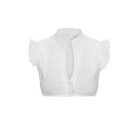 Dirndl Blouse Women's White Dirndl Blouse Short Sleeve Dirndl Blouses Cap Sleeves V Neck Shirt Bavarian Beer Festival Costume Blouse, White, XL