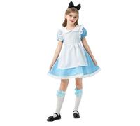 Dirndl Dress Children's Girls Midi Oktoberfest Dress Dirndl Costume Dress Retro Large Sizes Festive for Oktoberfest Special Occasions Dirndl Sets Bavarian Beer Festival Costumes, Black (black-5), 130