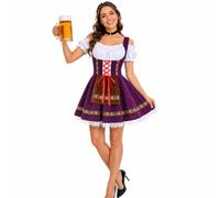 Dirndl Dress Women Oktoberfest Costume for Womens, German Dirndl Dress Puff-Sleeves Traditional Bavarian Carnival Halloween Outfits