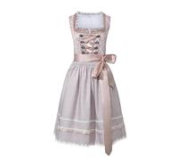 Dirndl Dress Women's Pink Dirndl for Women Midi Lacing Costume Dress with Lace Apron Elegant Costume Skirt Bavarian Costume Outfit Dirndl Complete Sets Costume Fashion Costume Dresses for Oktoberfest