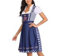 Dirndl Dresses Women | Dirndl Oktoberfest Costume Women Ethnic Style German Plaid Drindl Costume German Bavarian Oktoberfest Festival Women Beer Carnival Costumes