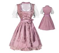 Dirndl Dresses Women,German Bavarian Dress for Halloween Carnival | Cosplay Skirt with Shirt Apron for Role Play Theater Travel Party Events Fans Maid Performers