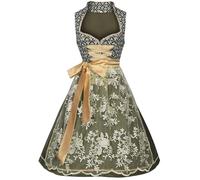 Dirndl for Women Midi Traditional Dress Modern Dirndl Dress Including Dirndl Apron 2-Piece Elegant Classic Costume Dress Bavarian Costume Fashion Costume Dresses for Oktoberfest Outfit