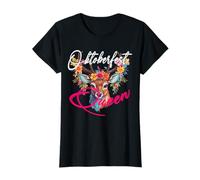 Dirndl Top Sekt Hirsch Bier Lustig Spruch Oktoberfest Queen T-Shirt