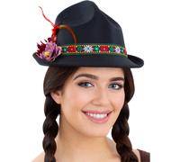 Dirndl Trenker Hat, with Feathers & Flowers