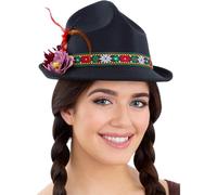 Dirndl Trenker Hat, with Feathers & Flowers
