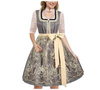 Dirndl Women's Midi Apron Oktoberfest Outfit Carnaval Bavarian Costume Traditional Beer Dirndl for Bavarian Beer Carnival Oktoberfest Party Maids Outfit Adult for Women