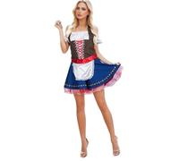 Dirndl Women's Midi Dirndl Dress Blue Costume Dress Women's Sexy Costume Dirndl Modern Bavarian Outfit Dirndl Dresses Traditional Clothing Costume Dresses Costume Skirt for Oktoberfest Special