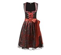 Dirndl Women's Midi Traditional Dress Women's Modern Dirndl Dress Including Dirndl Aprons 2-Piece Elegant Bavarian Costume Classic Costume Dresses Refined Costume Skirt for Oktoberfest Outfit