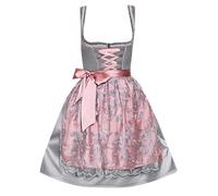 Dirndl Women's Modern Costume Dress Women's Midi Dirndl Dress Including Lace Apron 2-Piece Elegant Dirndl Dresses Classic Costume Dress Refined Bavarian Costume for Oktoberfest and Carnival Outfit
