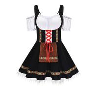 Dirndl Women's Sexy Dirndl Dress Mini Dress Oktoberfest Costume Dress Anime Maid Dress Halloween Costume Women's Medieval Clothing Maid Costume Housemaid Cosplay Carnival Party Fancy Dress Costumes,
