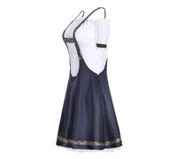 Dirndl Women's Short Dirndl Dress Blue Off-the-Shoulder Costume Dress with Dirndl Blouse without Apron Traditional Skirt Dirndl Complete Sets Costume Fashion Costume Outfit Dirndl Dresses for