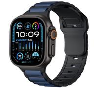 Dirrelo Band Compatible with Apple Watch Ultra 2 Straps Ultra 49mm 46mm 44mm 45mm 42mm Men, Soft Sport Silicone Waterproof Replacement Wristband for iWatch Series 10 9 8 7 6 5 4 3 2 1 SE,Indigo/Black
