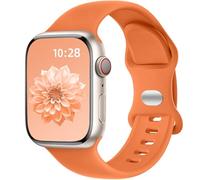 Dirrelo Compatible with Apple Watch SE Strap 44mm 45mm 46mm 42mm 49mm Women Men, Soft Silicone Sport Band Replacement for iWatch Apple Watch Series 11 10 9 8 7 6 5 4 3 2 1, Ultra 3 2 Straps, Orange