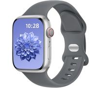 Dirrelo Compatible with Apple Watch Strap 10 46mm 44mm 42mm 49mm Women Men, Soft Silicone Sport Band Replacement for iWatch Apple Watch SE 3 2 Series 11 10 9 8 7 6 5 4 3, Ultra 3 2 Straps, Space Gray