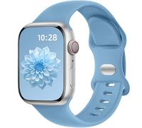 Dirrelo Compatible with Apple Watch Strap 40mm 41mm 38mm Women Men - Soft Silicone Sport Band Duarble Replacement for iWatch Apple Watch SE 3 2 Series 11 10 9 8 7 6 5 4 3 2 1 Straps, Lakeblue