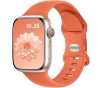 Dirrelo Compatible with Apple Watch Strap 41mm 40mm 38mm Women Men - Soft Silicone Sport Band Duarble Replacement for iWatch Apple Watch SE 3 2 Series 11 10 9 8 7 6 5 4 3 2 1 Straps, Coral