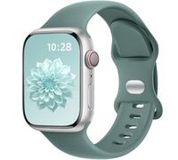 Dirrelo Compatible with Apple Watch Strap 44mm 45mm 46mm 42mm 49mm Women Men, Soft Silicone Sport Band Replacement for iWatch Apple Watch SE 3 2 Series 11 10 9 8 7 6 5 4 3, Ultra 3 2 Straps, Pinegreen