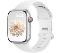 Dirrelo Compatible with Apple Watch Strap 44mm 45mm 46mm 42mm 49mm Women Men, Soft Silicone Sport Band Replacement for iWatch Apple Watch SE 3 2 Series 11 10 9 8 7 6 5 4 3 2 1 Ultra 3 2 Straps, White