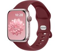 Dirrelo Compatible with Apple Watch Strap Series 10 42mm 40mm 41mm 38mm Women Men - Soft Silicone Sport Band Replacement for iWatch Apple Watch SE 3 2 Series 11 9 8 7 6 5 4 3 2 1 Straps, Wine Red