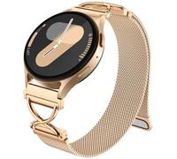 Dirrelo Metal Strap Compatible with Samaung Galaxy Watch 6 5 4 7 Strap 40mm 44mm - X-Shape Magnetic Mesh Loop Band for Galaxy Watch FE/6 Classic 47mm 43mm/4 Classic 42mm 46mm/5 Pro Women, Royalgold